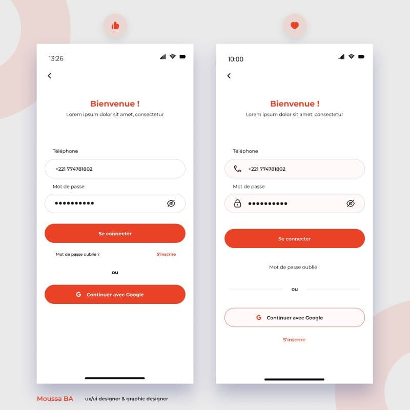 Interface de Connexion en Flutter
